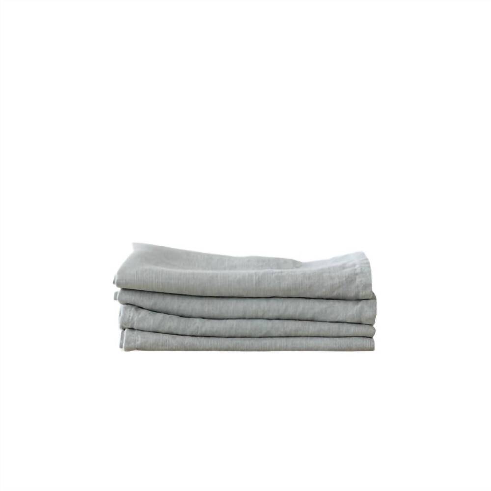 NEW LINENME terra fringe linen napkin - set of 4 in sea foam